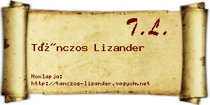 Tánczos Lizander névjegykártya